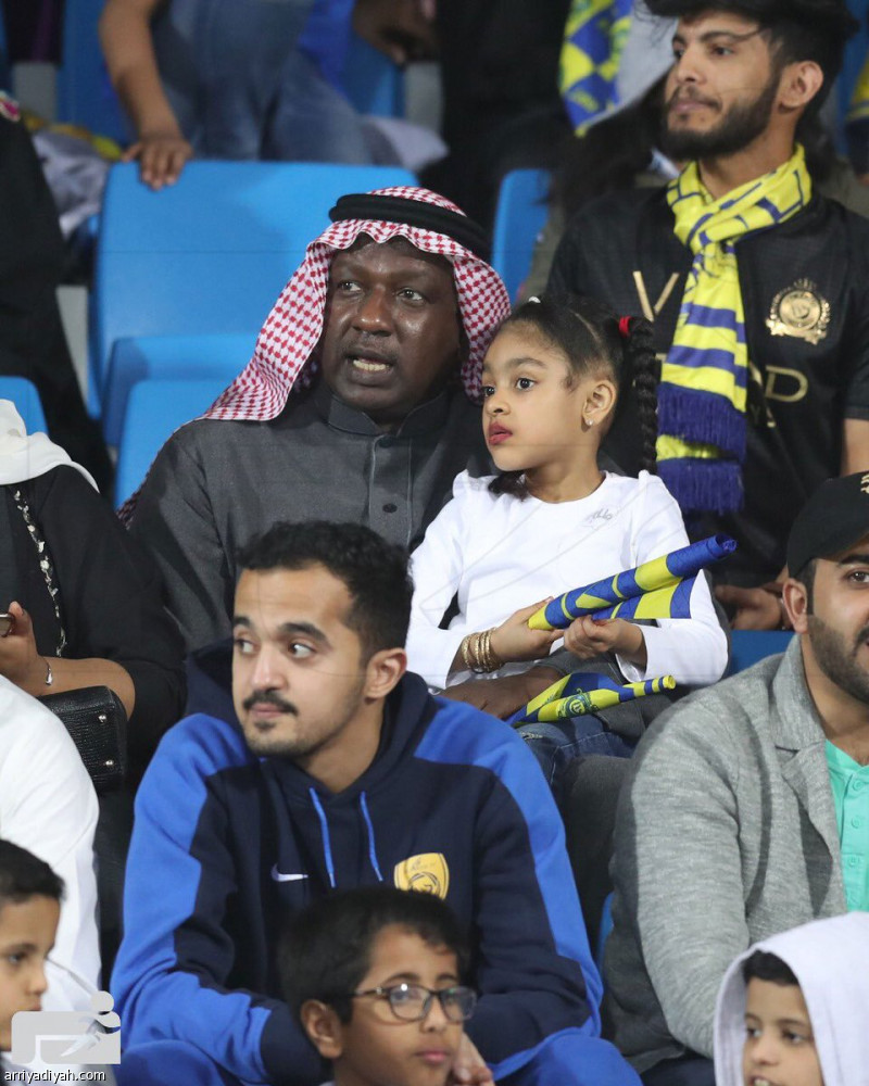 Majed supports the victory from the stands of Malaz