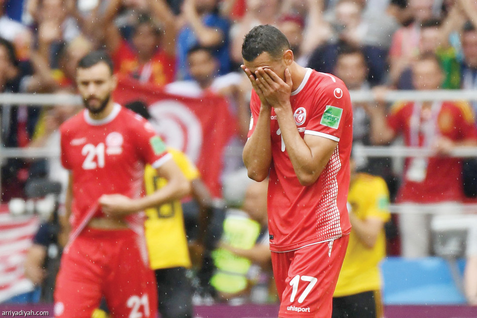 بلجيكا 
تبكي تونس بخماسية