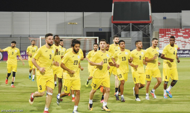 صورة التقطت أمس من التمرين الأخير لنادي الرفاع (المركز الإعلامي ـ الرفاع)