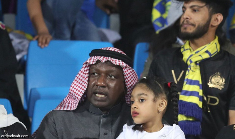 Majed supports the victory from the stands of Malaz