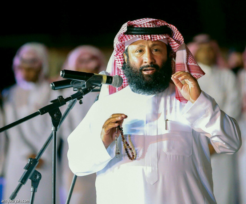 صورة التقطت لفلاح القرقاح أثناء مشاركته في حفلة محاورة