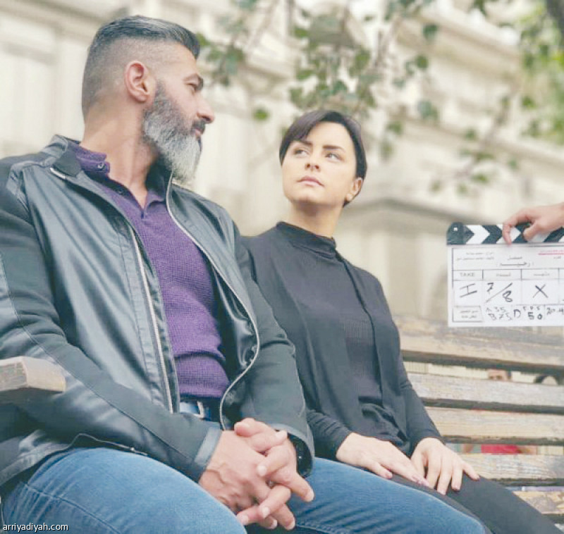 صورة التقطت لياسر جلال ونور خلال تصوير أحد مشاهد مسلسل رحيم