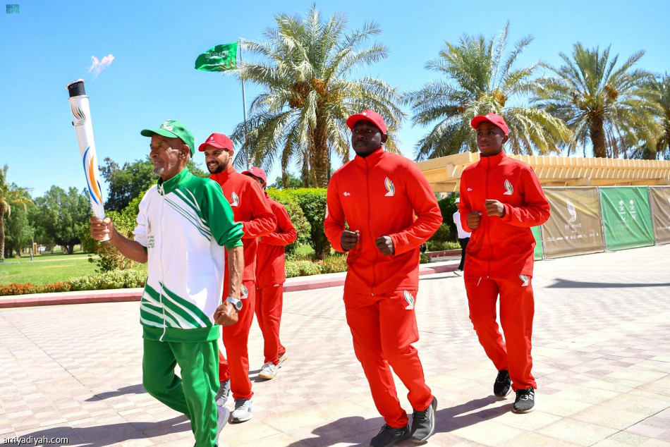 تبوك تستقبل شعلة دورة الألعاب السعودية