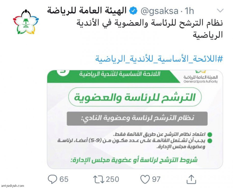 لائحة الأندية..
ترند ومليون مشارك