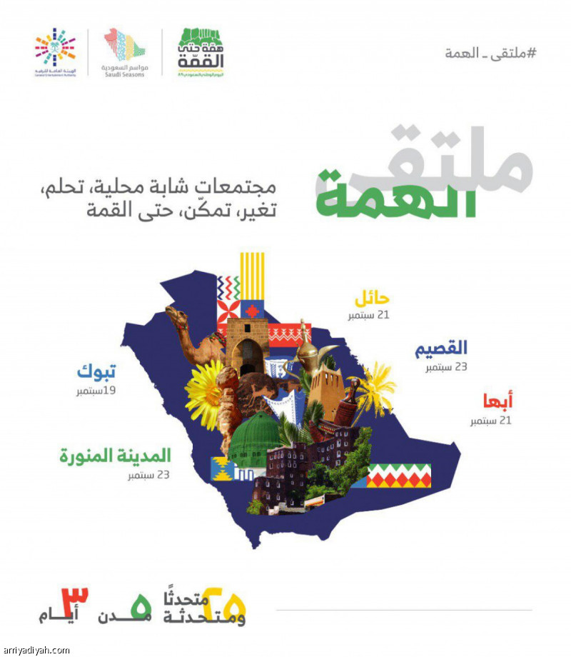 «ملتقى الهمة» ينقل قصص الشباب في اليوم الوطني الـ 89