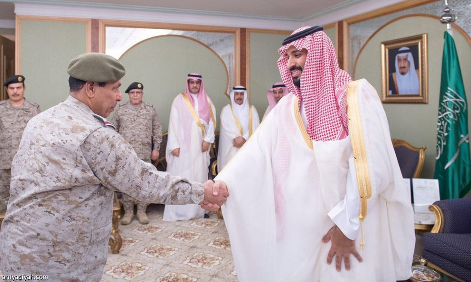 سمو ولي ولي العهد يستقبل كبار القادة والمسئولين في وزارة الدفاع بمناسبة عيد الفطر