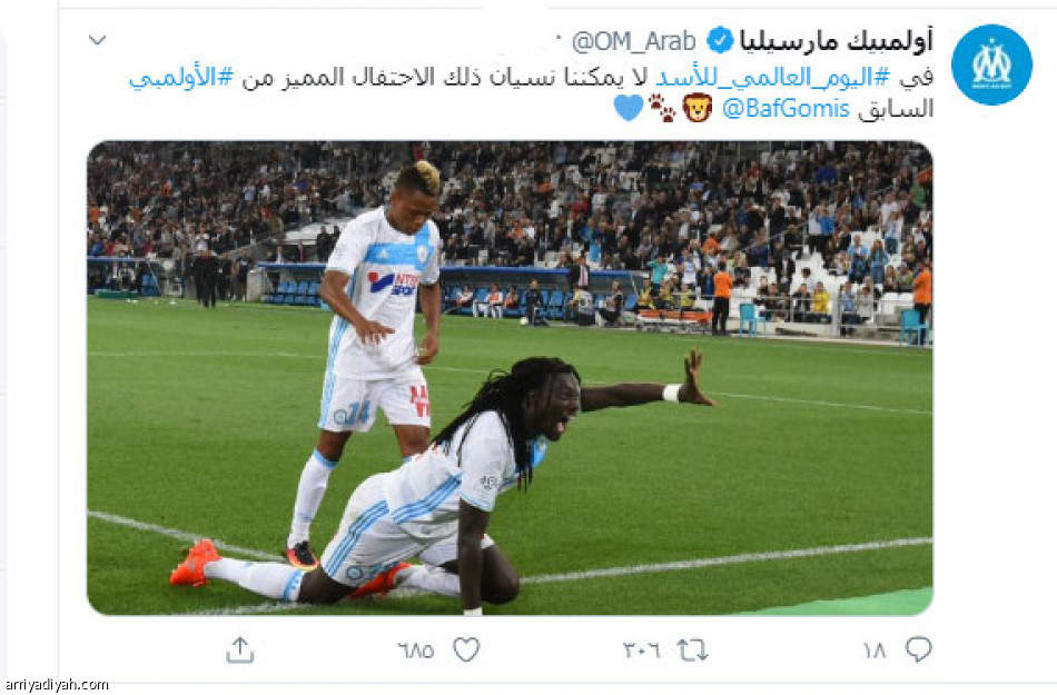 مارسيليا يستعيد ذكرى جوميز في يوم «الأسد العالمي»