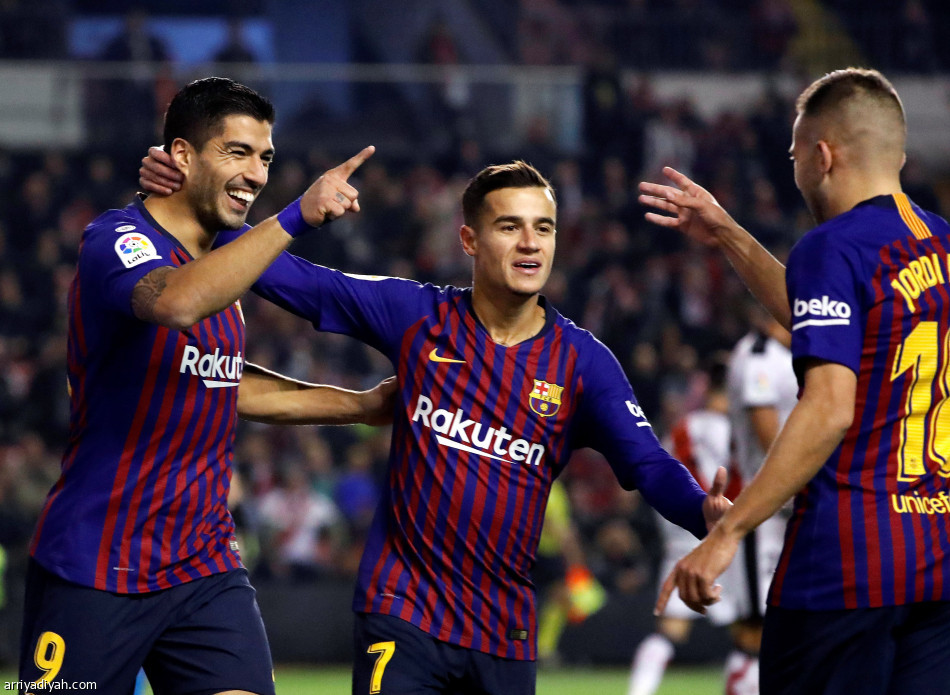 برشلونة يقلبها على رايو فايكانو ويعزز صدارته
