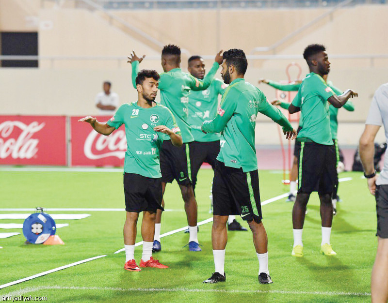صورة التقطت أمس للخماسي حسان تمبكتي ومحمد آل فتيل وأيمن الخليف وهارون كمارا وعمر هوساوي يؤدون تمارين اللياقة خلال معسكر الشرقية ضمن المرحلة الثالثة من تحضيرات الأخضر لكأس آسيا 2019 في الإمارات (المركز الإعلامي ـ المنتخب السعودي)