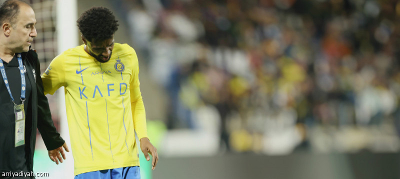 إصابة سامي النجعي لاعب النصر بتمزق عضلي تبعده عن الملاعب لمدة تصل إلى أربعة أسابيع