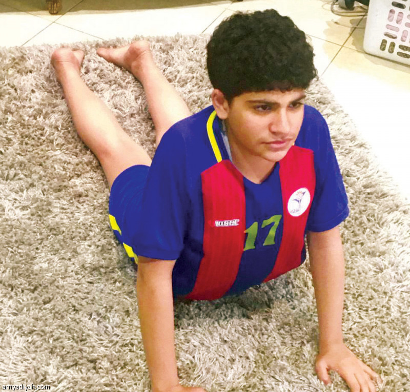 صورة التقطت أمس للخباز أثناء تدريباته المنزلية (صورة خاصة بالرياضية)