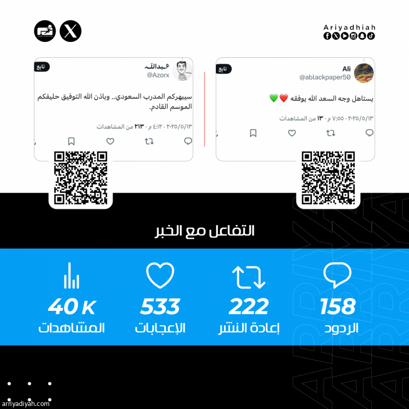 «عراب المرحلة.. يستاهل وجه السعد.. الله الله في جودة عناصرك»