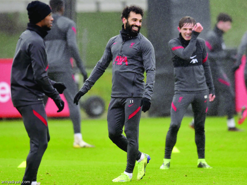 صورة التقطت أمس للمصري محمد صلاح لاعب ليفربول أثناء مشاركته زملاءه اللاعبين في الحصة التدريبية استعدادًا لمواجهة مانشستر يونايتد الأحد المقبل(المركز الإعلامي ـ ليفربول)