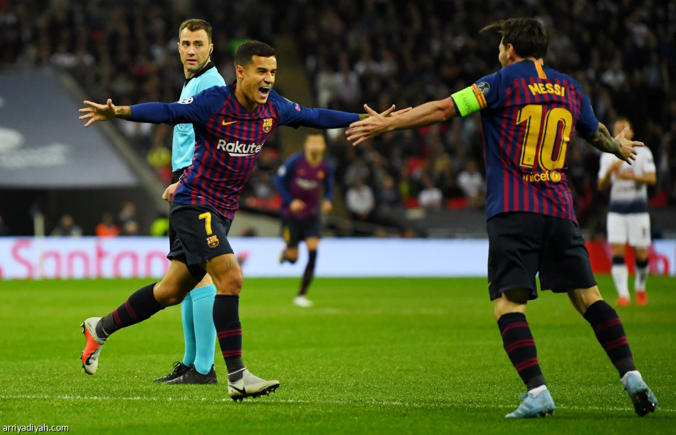 أبطال أوروبا: ميسي يقود برشلونة للفوز على توتنهام برباعية