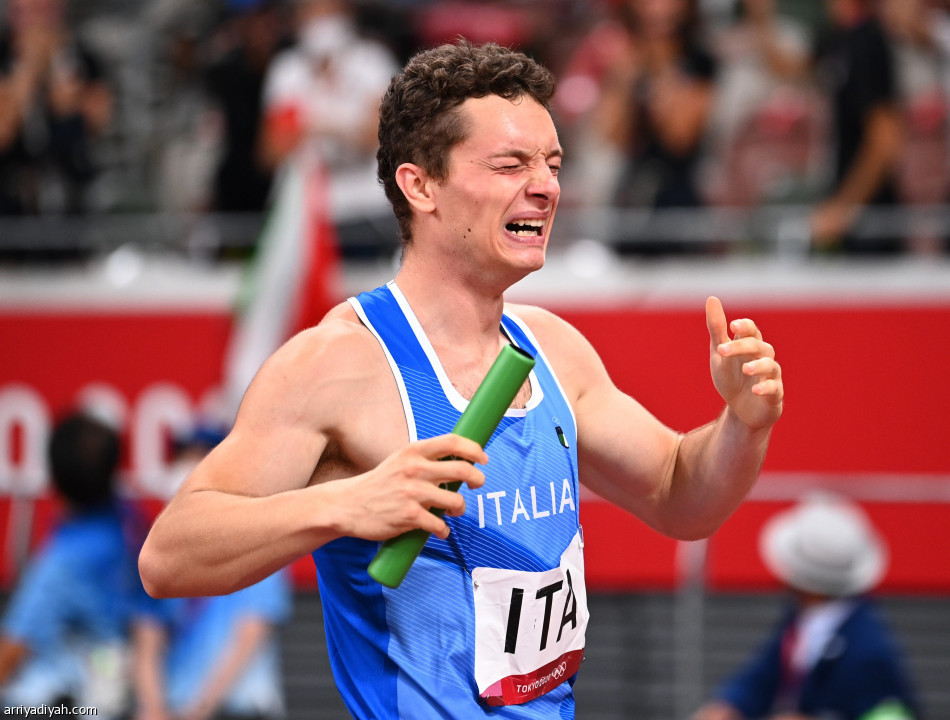 إيطاليا تحصد ذهبية سباق 4×100 متر تتابع