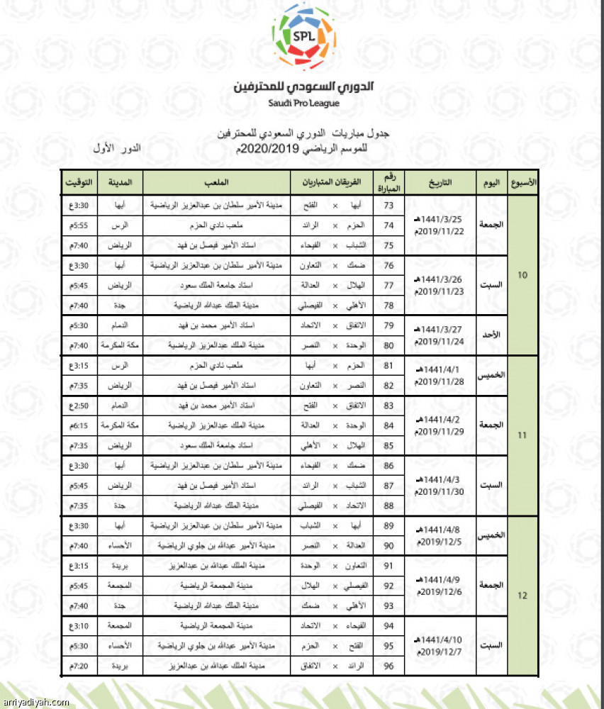 النهائي
يؤجل مباراتي الهلال