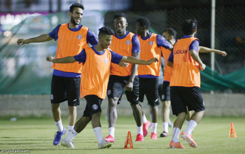 صورة التقطت أمس من تدريبات فريق العدالة (المركز الإعلامي ـ العدالة)