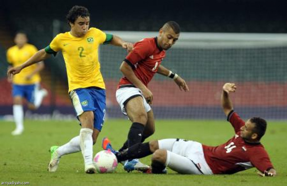 البرازيل تتفادى انتفاضة مصر وتفوز 3-2 في اولمبياد لندن