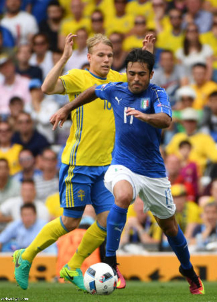 الآزوري يخطف فوزا متأخرا على السويد ويتأهل للدور الثاني في يورو 2016