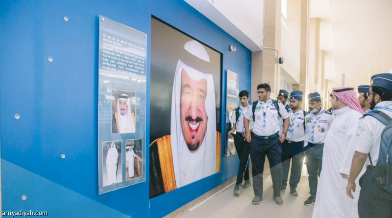 صورة التقطت لزيارة الكشافة إلى متحف صقر الجزيرة للطيران في الرياض (المركز الإعلامي ـ متحف صقر الجزيرة)