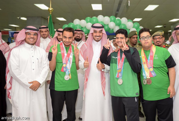 حظي أبطل الأولمبياد الخاص 2019 الذي أقيم في أبوظبي باستقبال كبير في مطارات الملك عبدالعزيز والملك خالد الدولي والملك فهد الدولي، حيث كان في مقدمة مستقبليهم الأمير عبدالعزيز بن تركي والأميرة ريما بنت بندر والأمير فهد بن جلوي..