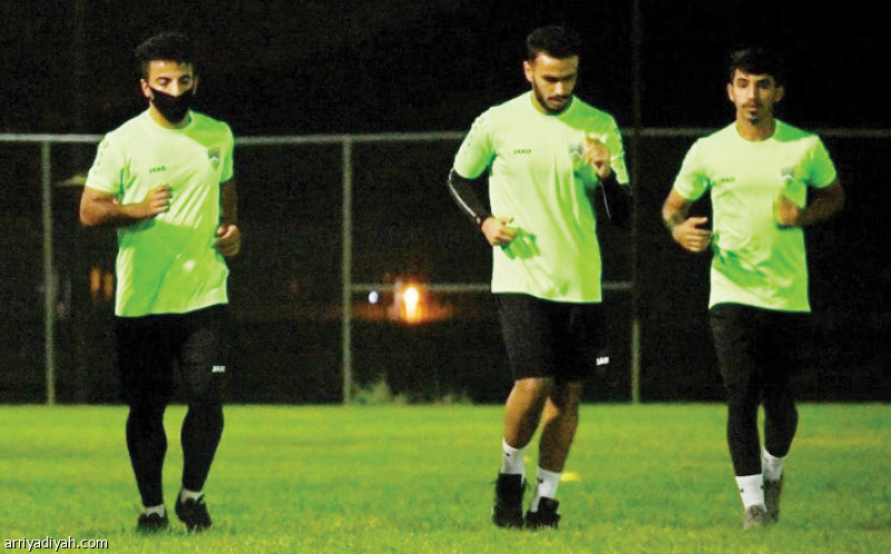 صورة التقطت أمس من الحصة التدريبية لفريق الأنصار استعداداً لاستئناف الدوري(المركز الإعلامي ـ الأنصار)