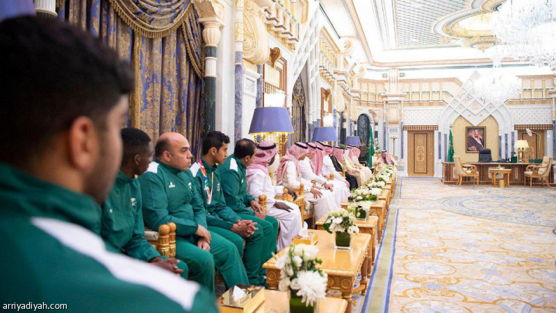 الملك يستقبل أبطال الأولمبية
