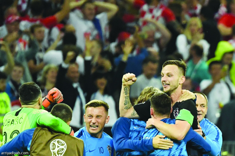 صورة التقطت أمس الأول لراكيتيتش بعد إعلان تأهل منتخب بلاده (رويترز)