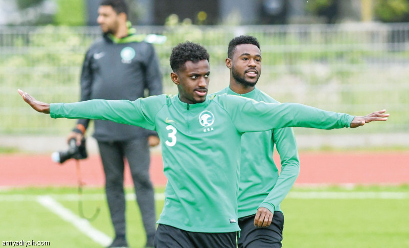 بدأ خالد العطوي مدرب المنتخب السعودي لكرة القدم تحت 20 عامًا في إعادة ترتيب أوراق الأخضر بعد خسارة المباراة الافتتاحية أمام فرنسا من خلال التدريبات الاستعدادية لمواجهة مالي غدا في الجولة الثانية.. وفي الصورة التي التقطت أمس إبراهيم محنشي ومهند الشنقيطي لاعبا المنتخب السعودي خلال الحصة التدريبية تحضيراً لثاني المواجهات في مونديال بولندا تصوير: علي خمج