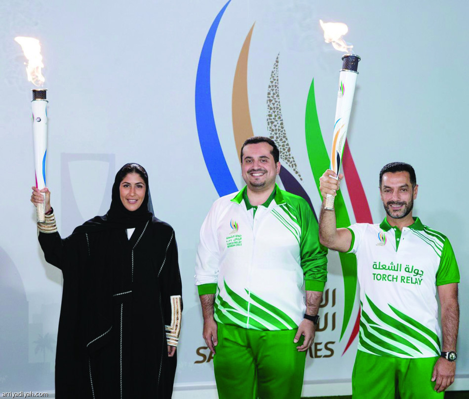 إضاءة شعلة
دورة الألعاب السعودية
