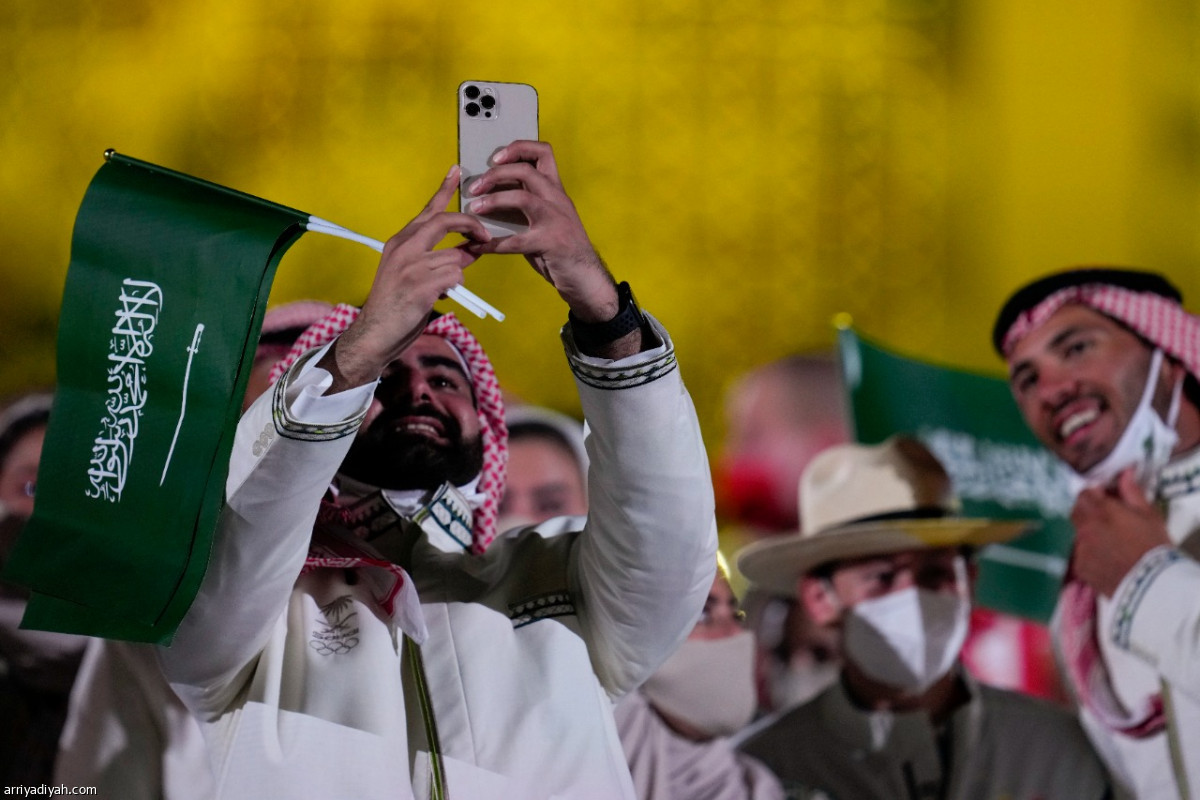 العلم السعودي يحلق في طوكيو