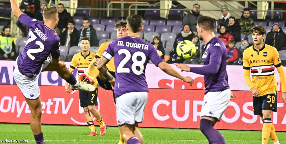 Italiaanse beker.  Fiorentina plaatste zich voor de kwartfinales