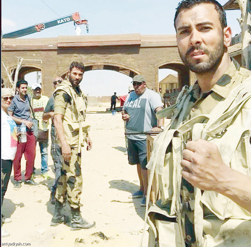 صورة التقطت لأحمد عز خلال تصوير أحد مشاهد الفيلم (الرياضية)