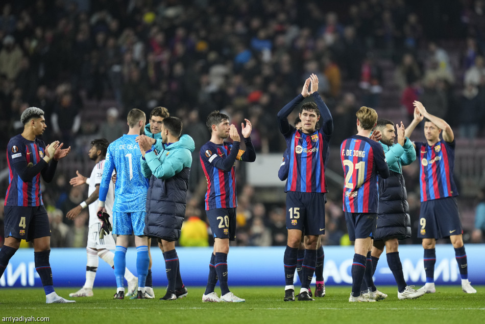 الدوري الأوروبي.. برشلونة يُحبط «ريمونتادا» يونايتد