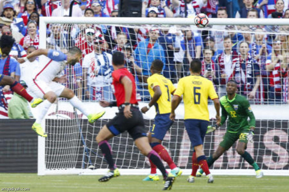 أمريكا تتأهل إلى دور نصف النهائي لكوبا أمريكا 2016 على حساب الإكوادور